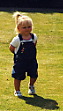 walking across lawn